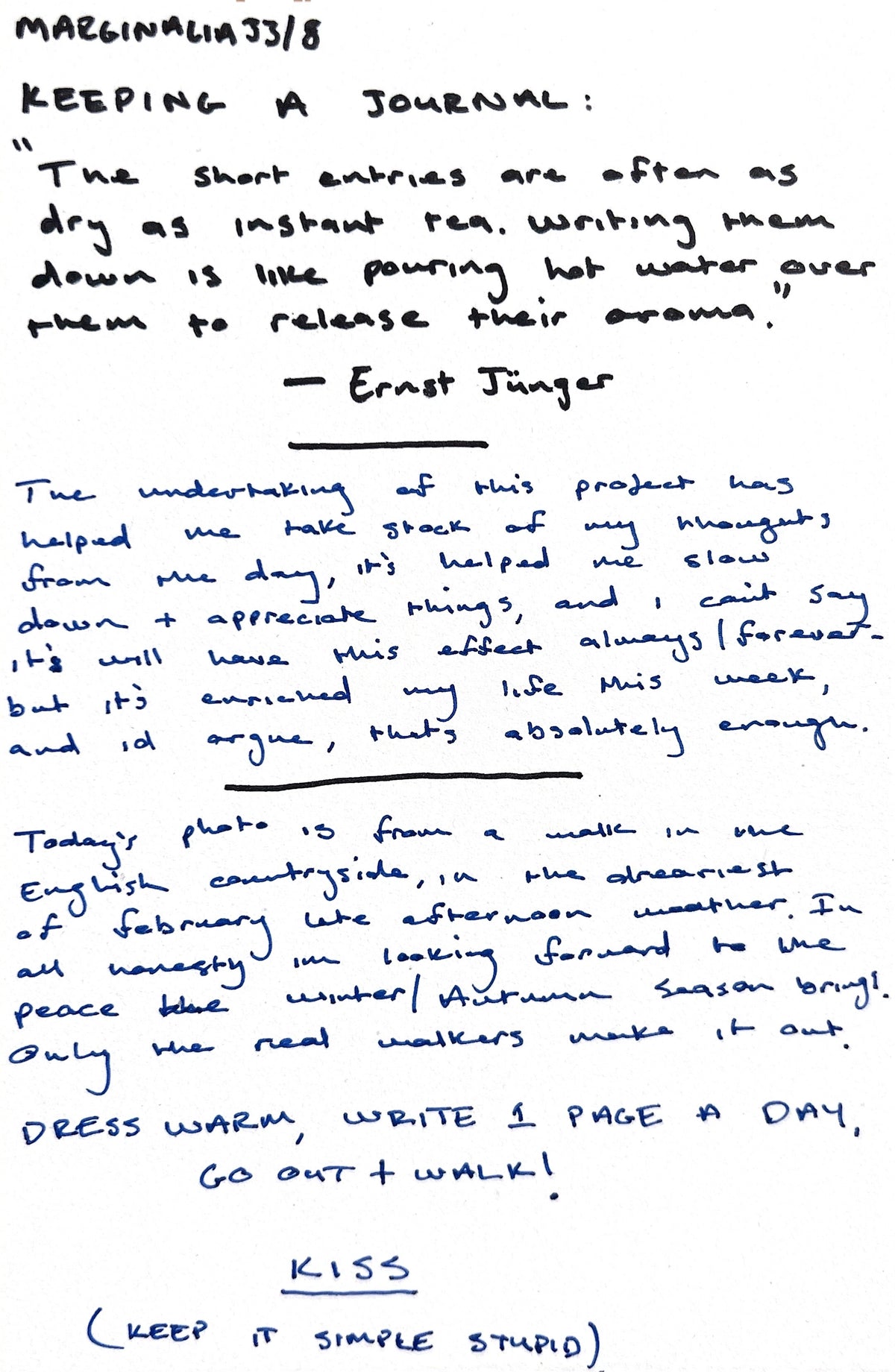 and so, I just kept writing to myself