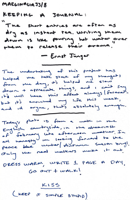 and so, I just kept writing to myself